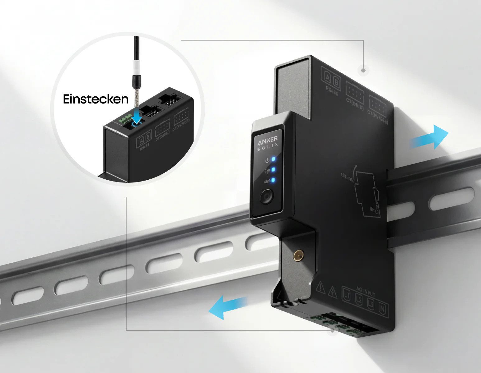 Anker Balkonkraftwerk SOLIX Solarbank 2 E1600 Pro Speicher+Smart Meter+0/1/2/3 BP1600, 800 W, (Set, 1600Wh All-in-One Stromspeicher inkl. Smart Meter), IP65, St – Bild 4 von 5