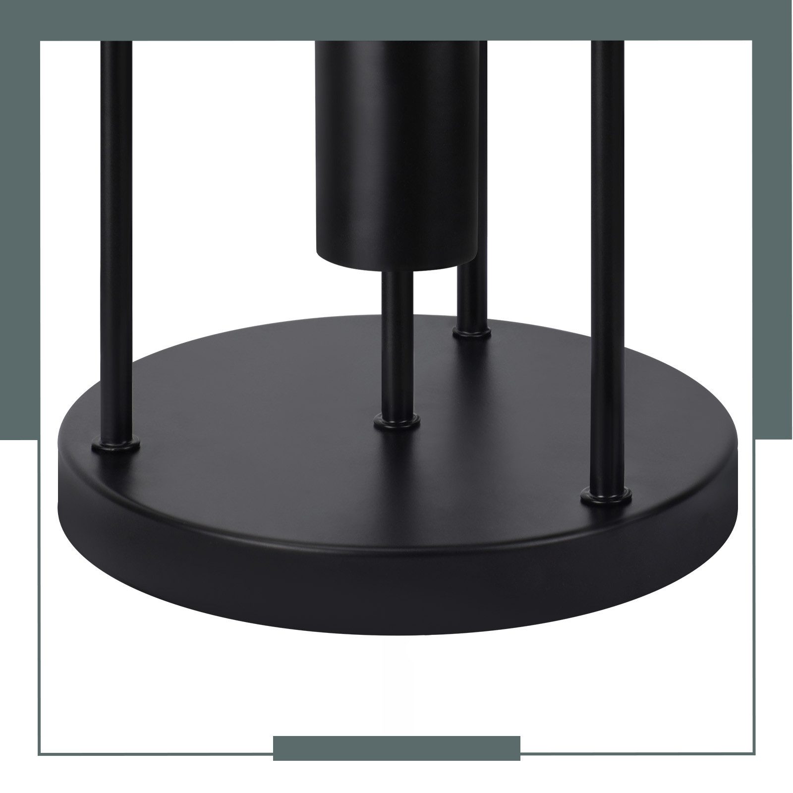 Nettlife Deckenleuchte Hängend 4 Flammig Deckenspots Vintage Schwarz E27 Küchenlampe, LED wechselbar, für küche Flur Schlafzimmer Wohnzimmer Bar – Bild 4 von 5