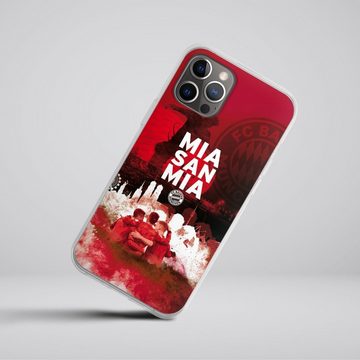 DeinDesign Handyhülle FCB Mia San Mia FC Bayern München FCB - MIA SAN MIA, Apple iPhone 12 Pro Max Silikon Hülle Bumper Case Handy Schutzhülle