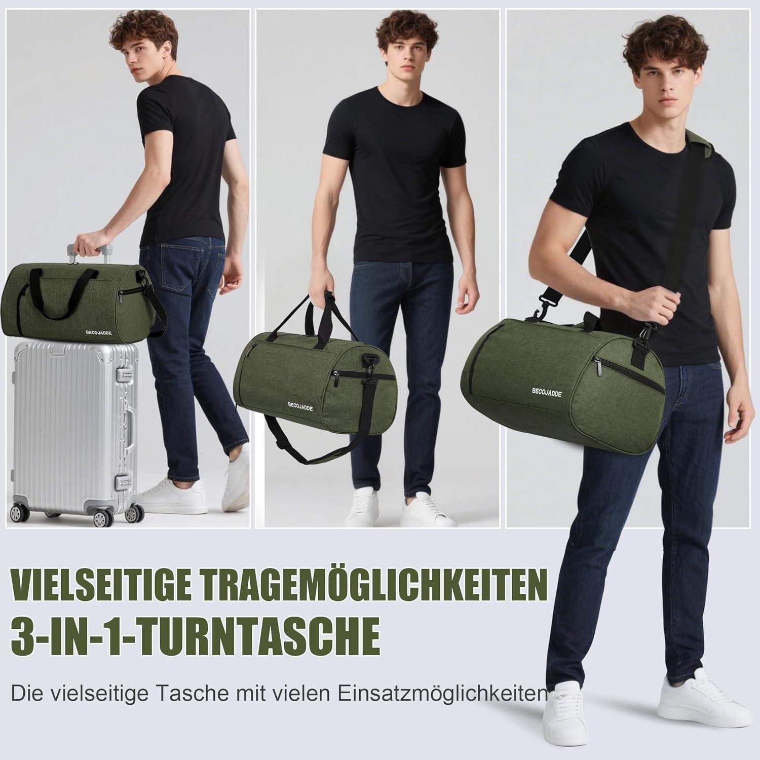 LuxusKollektion Sporttasche Sporttasche Duffel Bag mit Schuh- & Nassfach, wasserdicht, 25L
