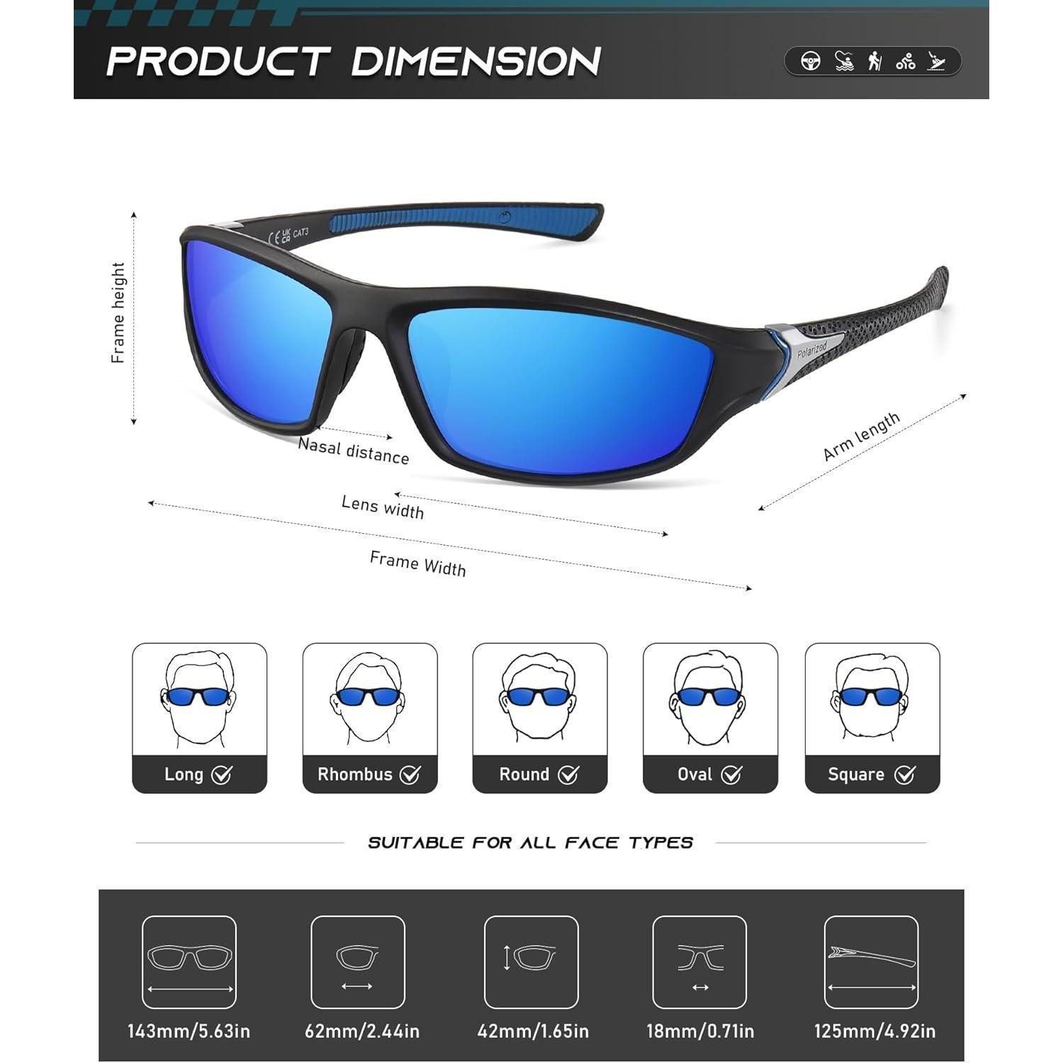 LuxusKollektion Pilotenbrille Sonnenbrille polarisiert Herren Damen Pilotenform TR90 (1-St) – Bild 4 von 5