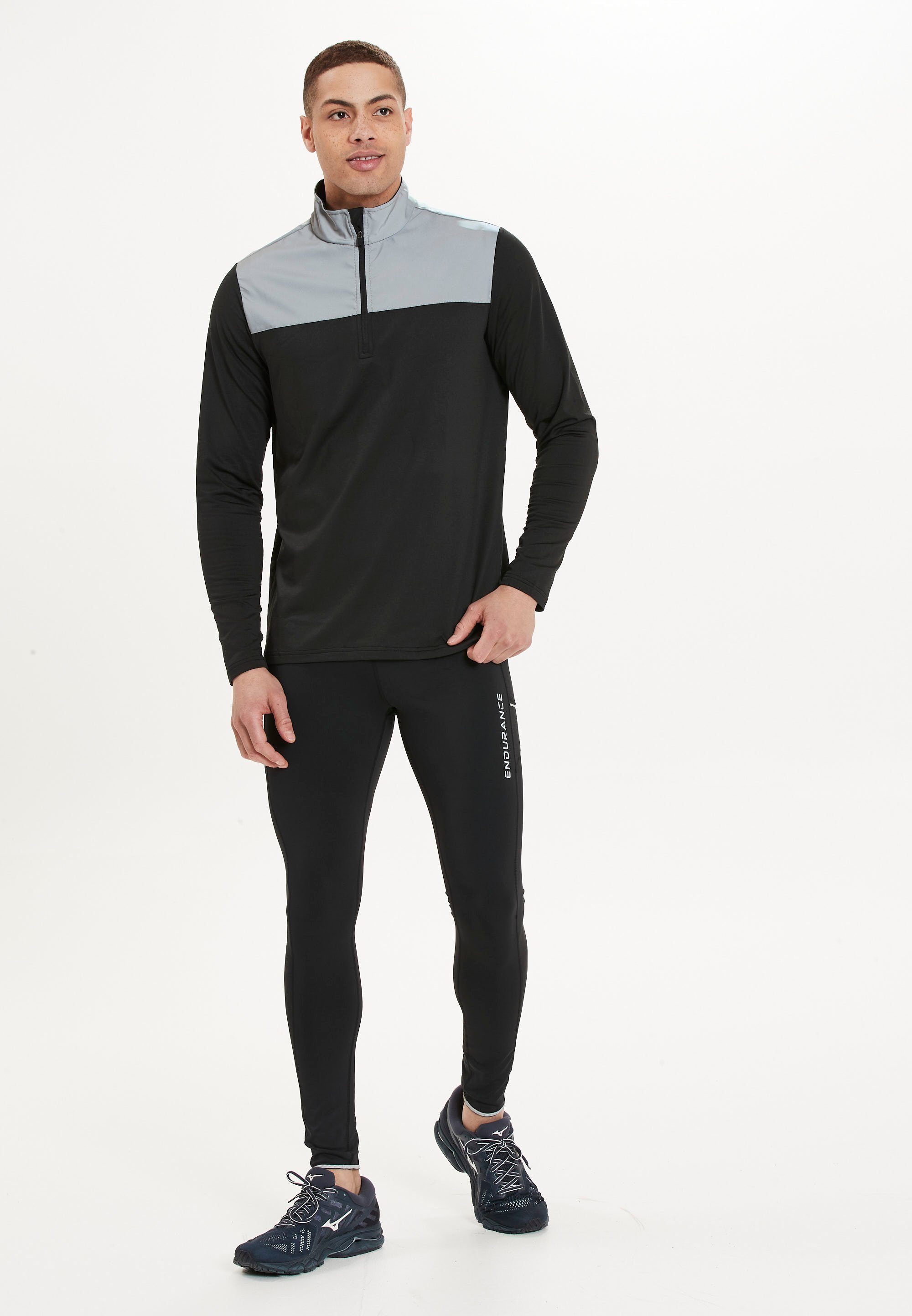 starken Funktionsshirt mit schwarz-grau (1-tlg) Reflektoren Susat ENDURANCE extra