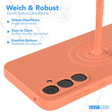 EAZY CASE Handyhülle TPU Hülle für Samsung Galaxy A55 6,6 Zoll, Schutzhülle mit Kameraschutz Telefonhülle elastisch Bumper tpu Orange