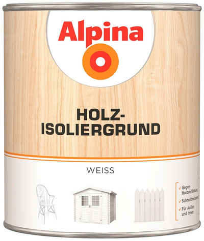 Alpina Holzgrundierung Holz-Isoliergrund, weiß, 2 Liter