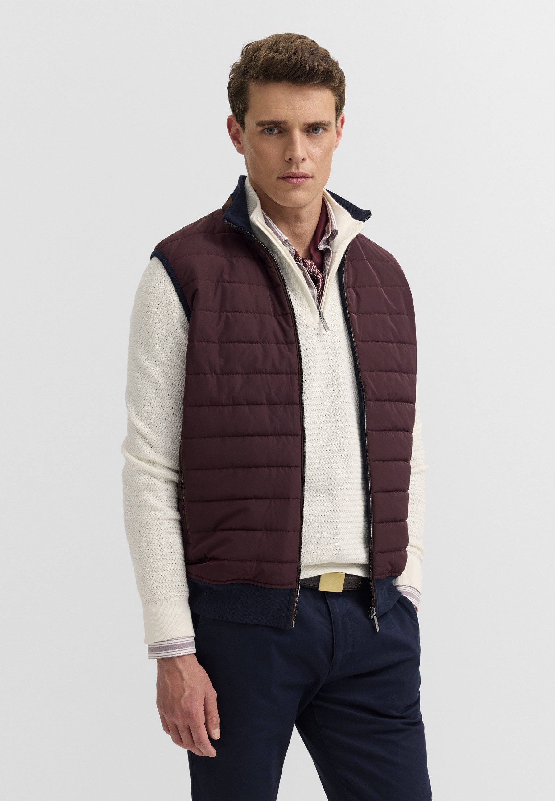 bugatti Strickweste Regular Fit Regular Fit Steppweste Baumwollmix