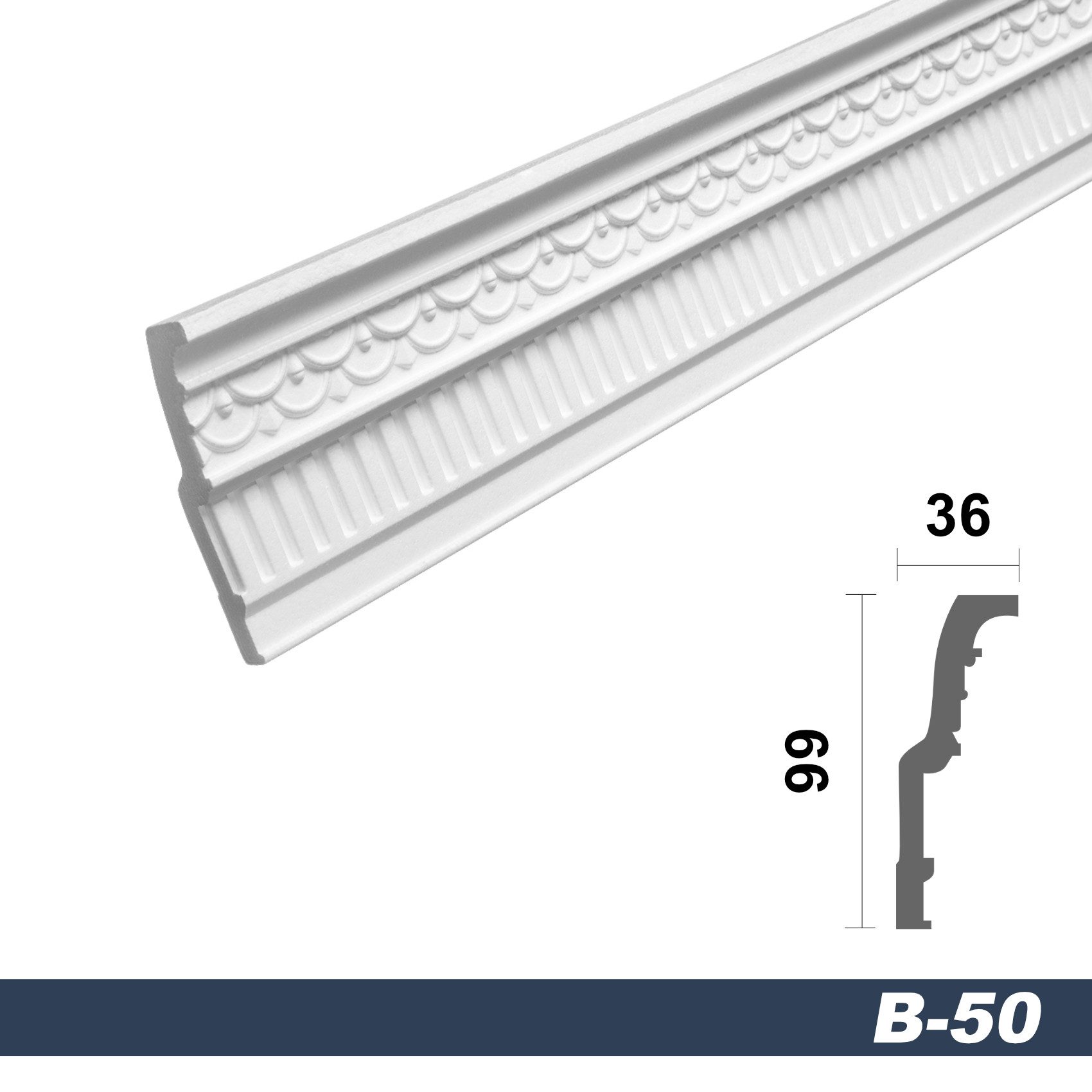 marbet design Stuckleiste B-50, 50 Meter, günstig online kaufen