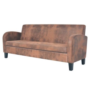 vidaXL Sofa Sofa-Set 2-tlg. Kunstleder in Wildleder-Optik Braun