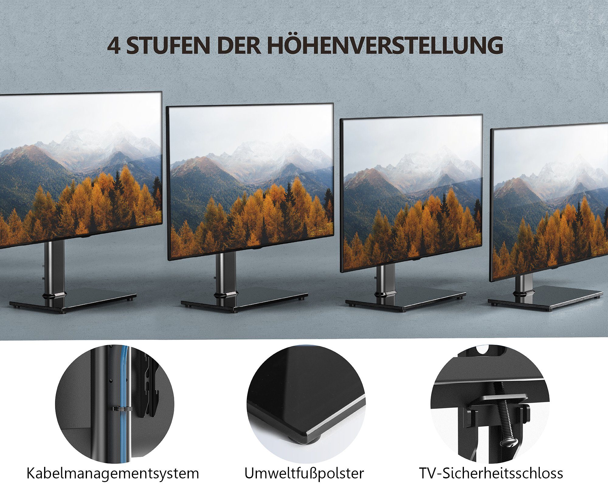 FITUEYES TV-Ständer, (bis 32,00 Zoll)