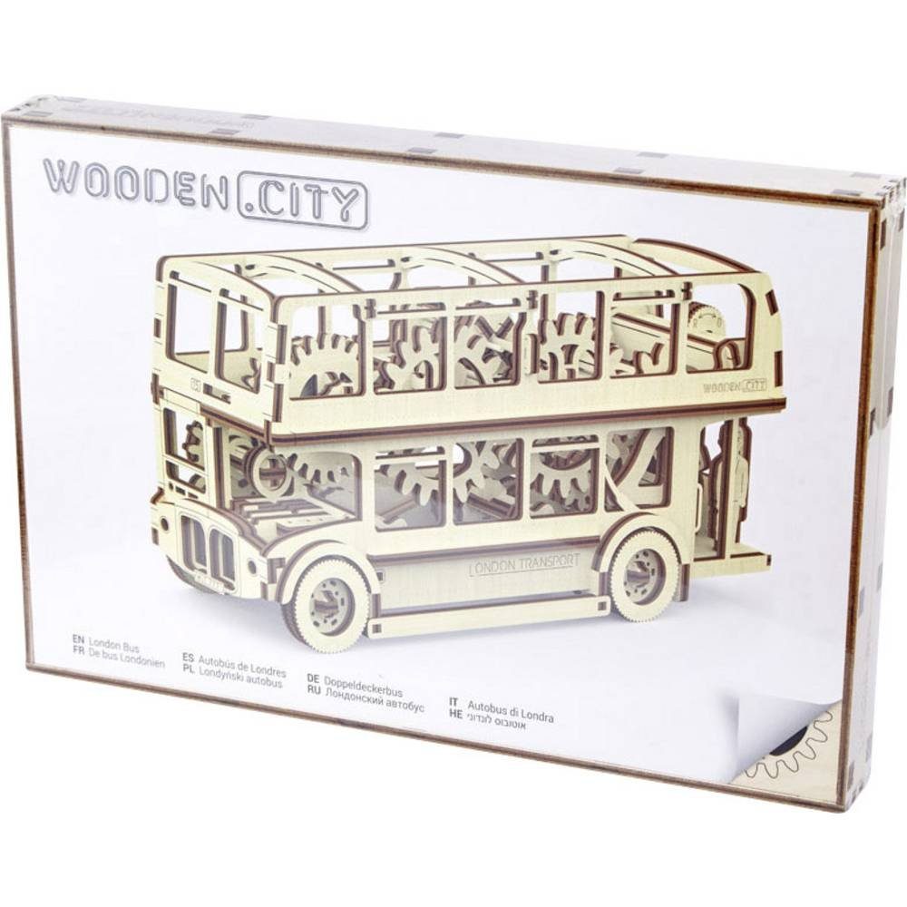Holzbausatz London Bus, Puzzleteile City 3D-Puzzle Wooden