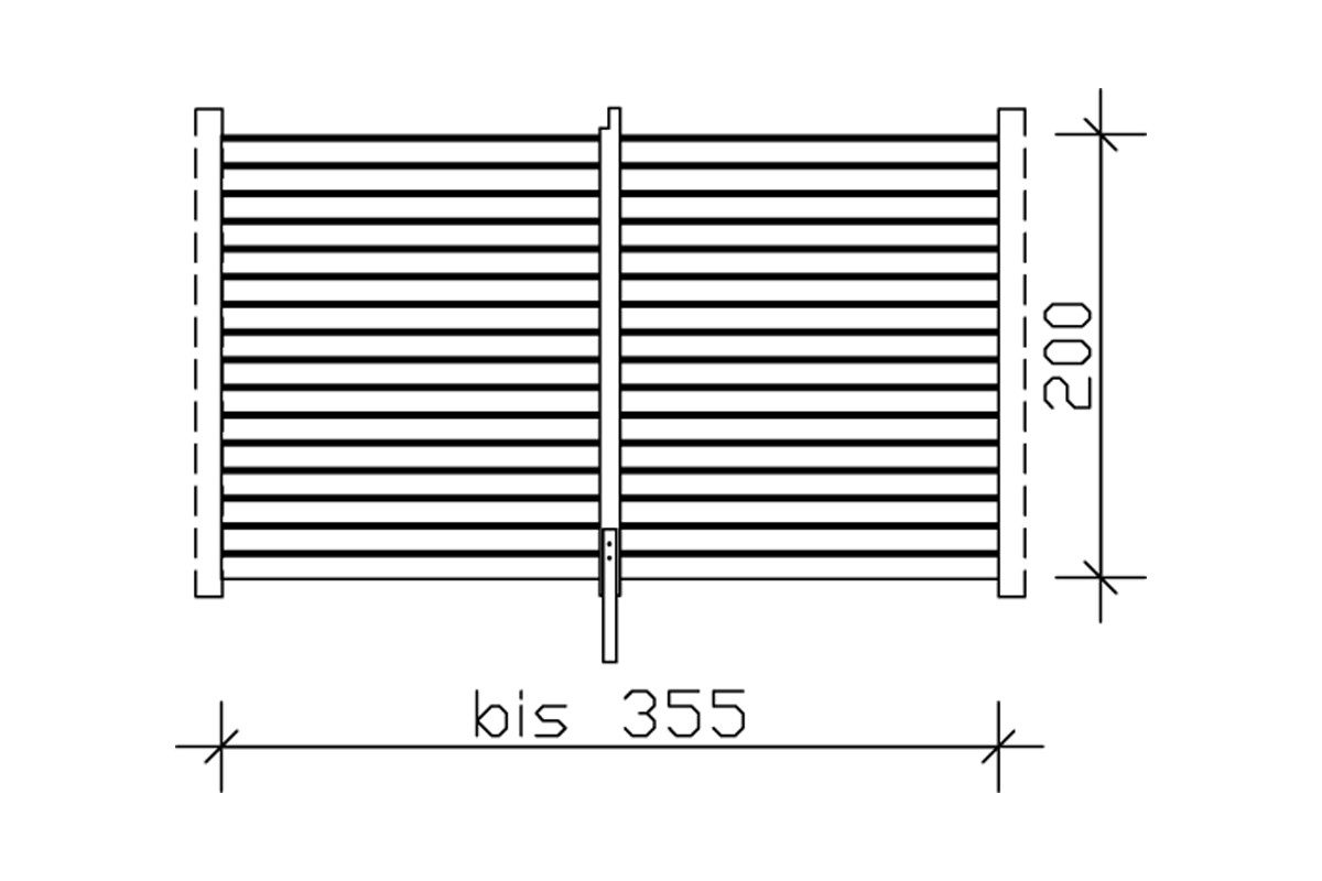 Thumbnail - Skanholz Carport-Rückwand, BxH:355x200 cm, aus Profilschalung
