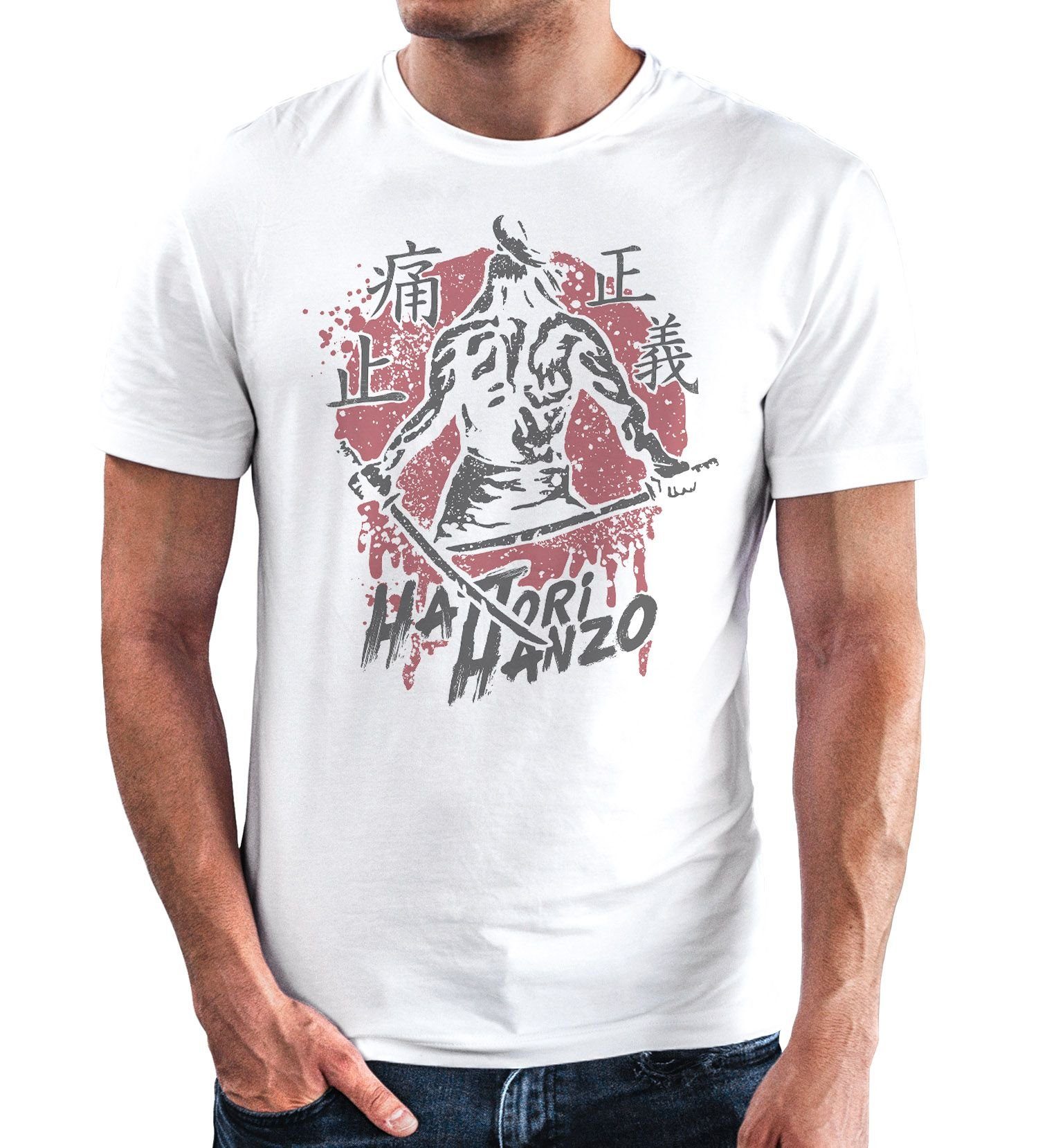 Neverless Print-Shirt Neverless® Herren T-Shirt Samurai günstig online kaufen