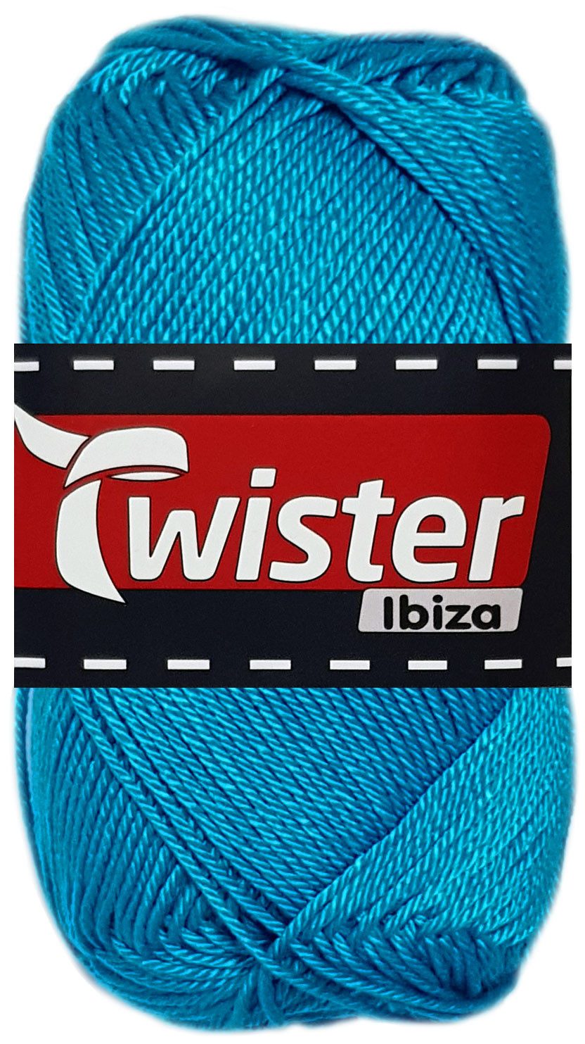 Kurtenbach 50 Gramm Twister Ibiza aus 100 % Baumwolle 65 Türkis Bastelgarn