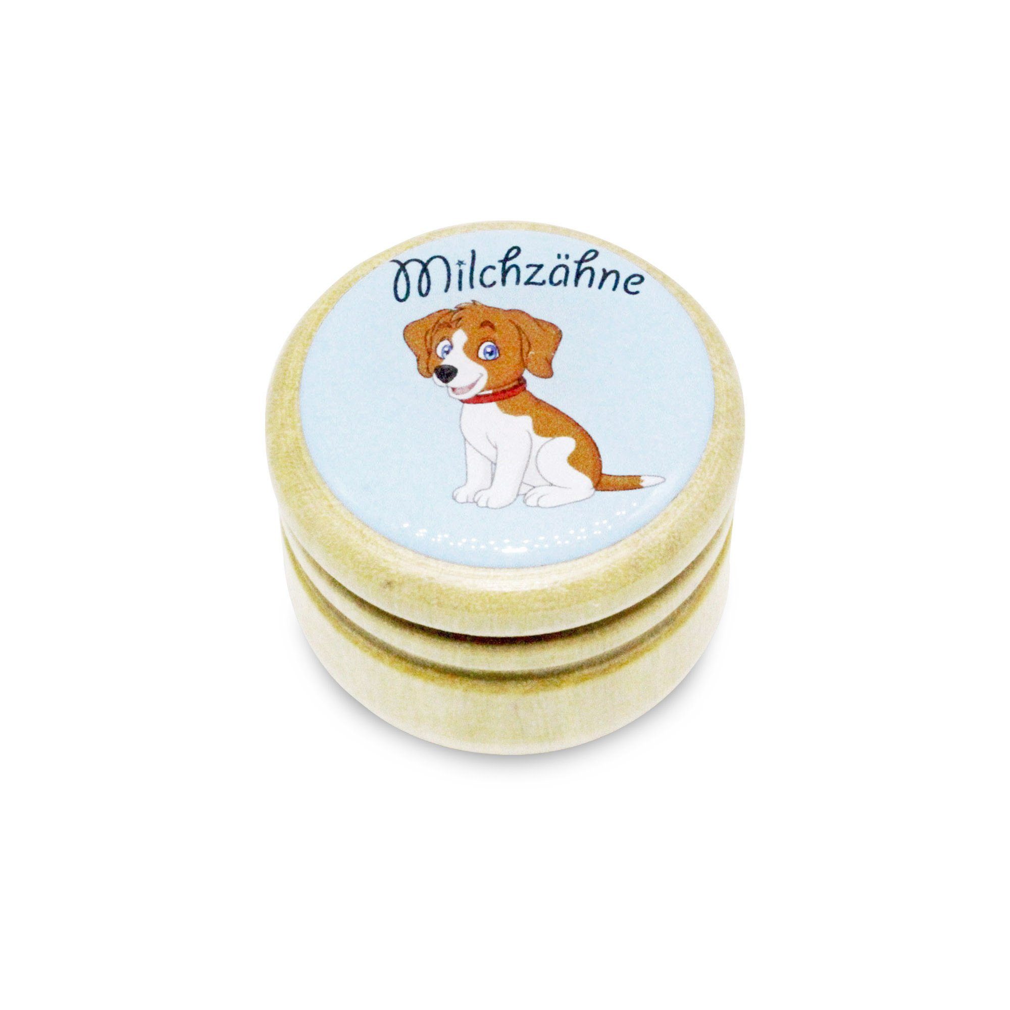 GICO Zahndose Milchzahndose Zahndose Milchzähne Holz 44 mm Hund - 7018, für Jungen und Mädchen