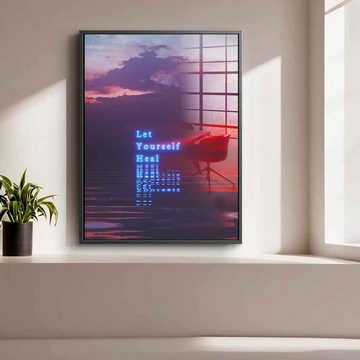 DOTCOMCANVAS® Acrylglasbild With Time - Acrylglas, Acrylglasbild With Time KI AI generiert digitale Kunst Wandbild