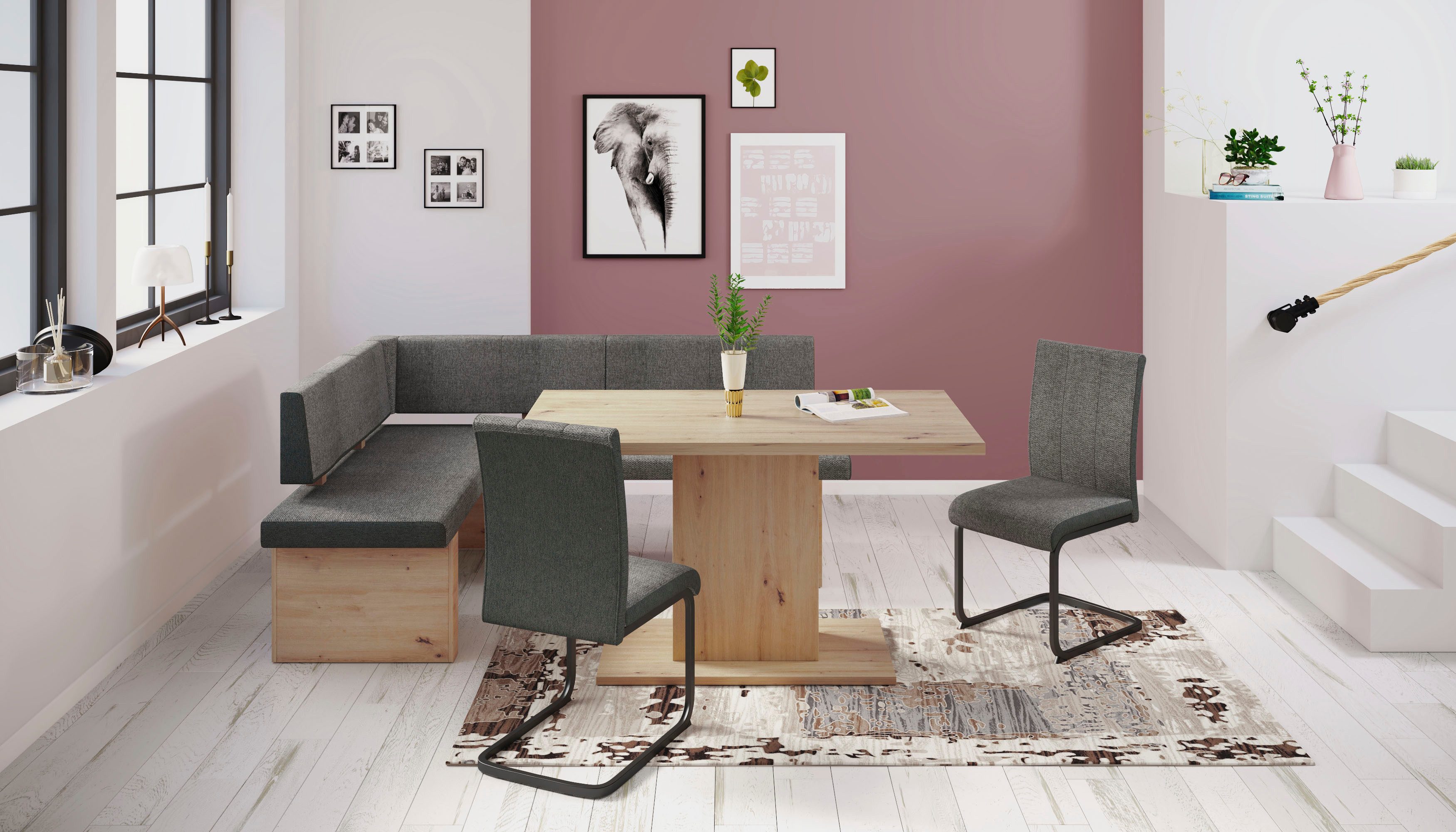 HELA Essgruppe ODER, (4-tlg), Säulentisch 138x80 günstig online kaufen