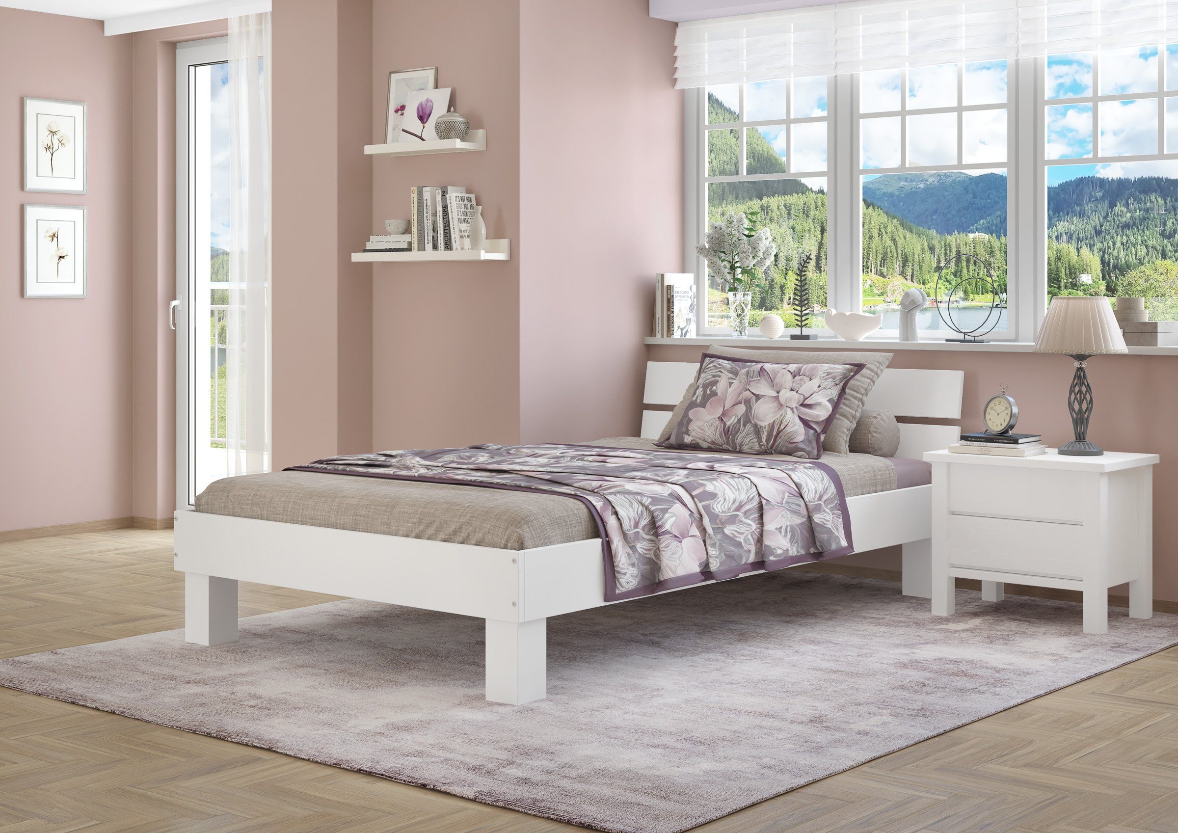 ERST-HOLZ Bett Breiterer Bettrahmen Buche Massiv günstig online kaufen
