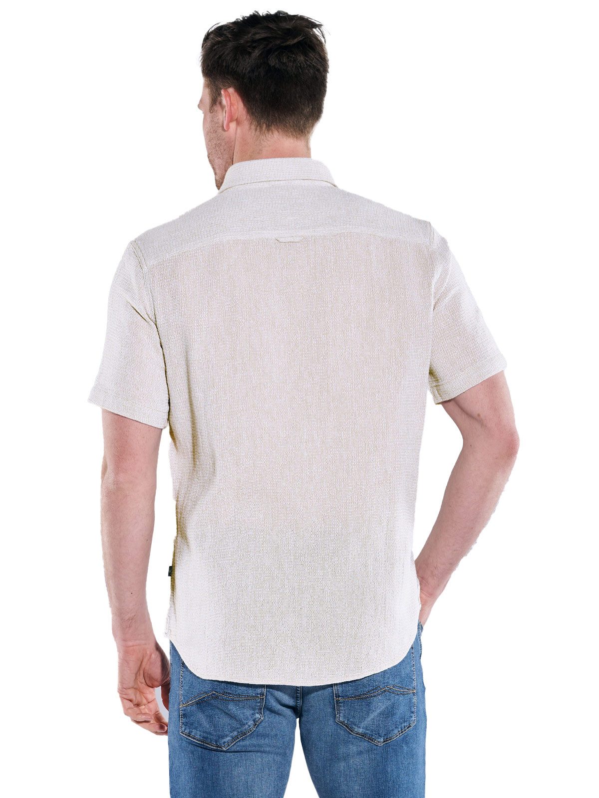 Engbers Kurzarmhemd Herren Kurzarm-Hemd uni, Braunbeige