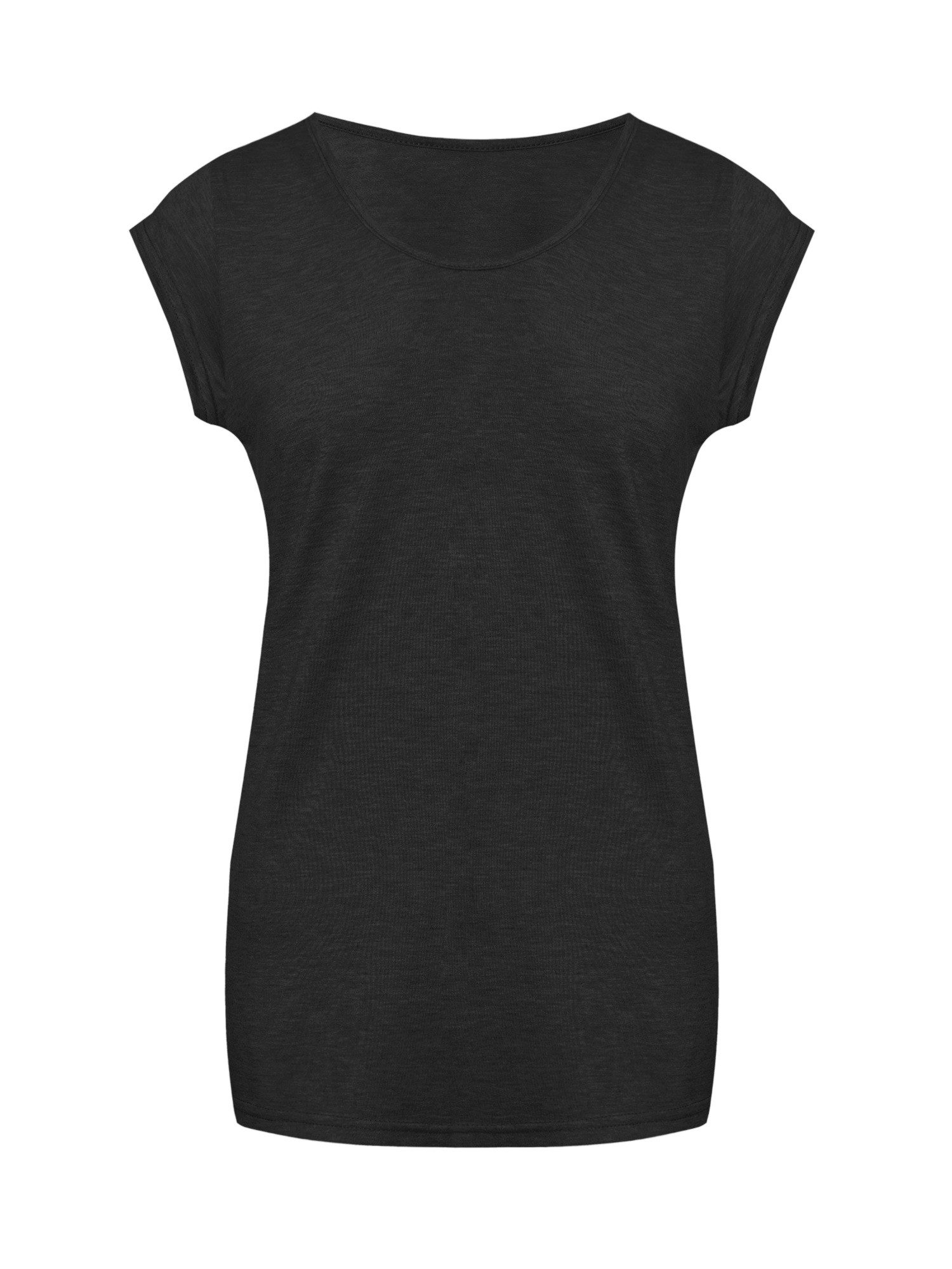 Imily Bela T-Shirt Damen Lässige Basic Tops mit lockerer Passform (Packung, 1-tlg., 1per-Pack) einfarbig
