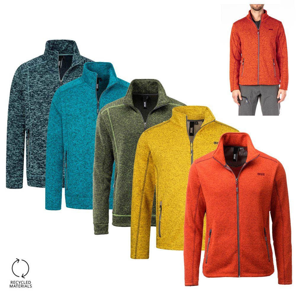 Linea Primero Trekkingjacke Funktionelle, modische Strickfleece Jacke Fleecejacke Owen 2 Flauschig weiche Fleece Innenseite