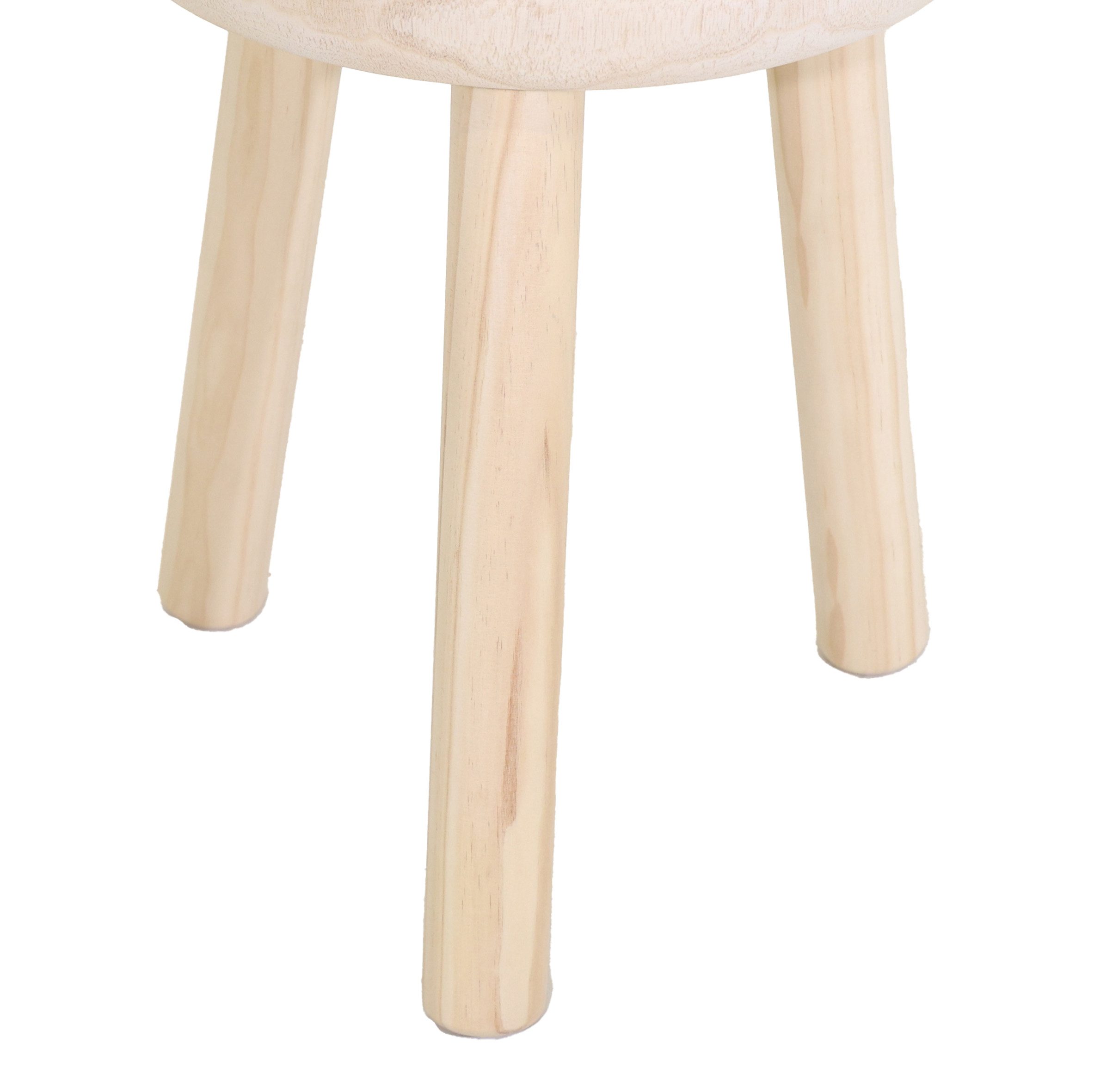 Spetebo Blumenhocker aus Holz mit 3 Beinen - rund naturbelassen (Größe wählbar, 1 St., Ø 30 cm / Ø 35 cm), stabiler Stand auf 3 Beinen – Bild 4 von 5
