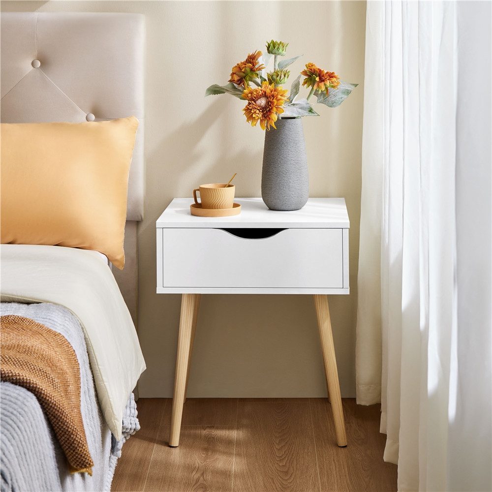 Yaheetech Nachttisch 2er Set, Beistelltisch mit 1 Schublade für Wohnzimmer/Schlafzimmer