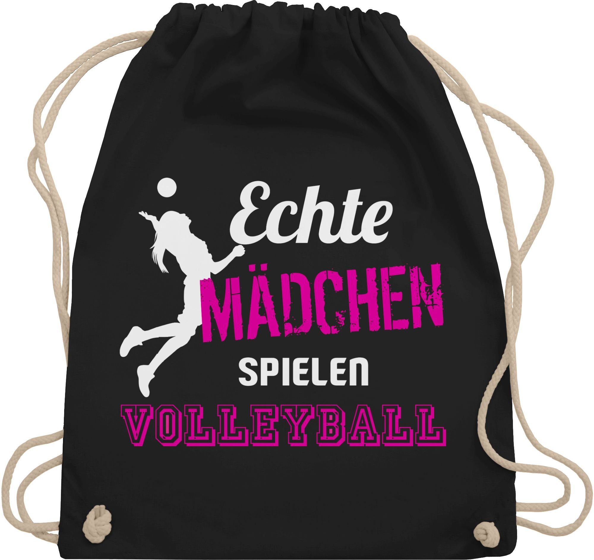 Turnbeutel Echte Mädchen spielen Volleyball