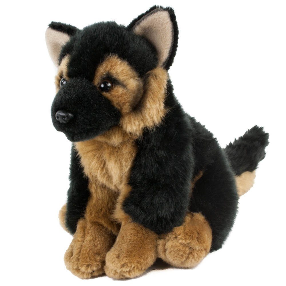 Teddys Rothenburg Kuscheltier Schäferhund 19 cm sitzend schwarz/braun Plüsc günstig online kaufen
