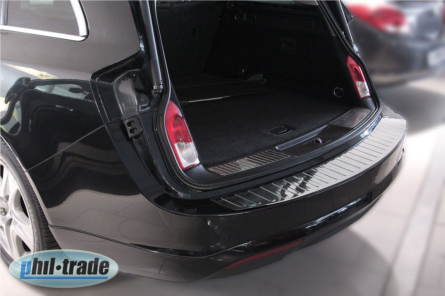 RECAMBO Ladekantenschutz für OPEL INSIGNIA A Sports TOURER, 2008-2017 Stoßstangenschutz, V2A rostfrei, Exklusive Optik, praktischer Schutz & perfekte Passform