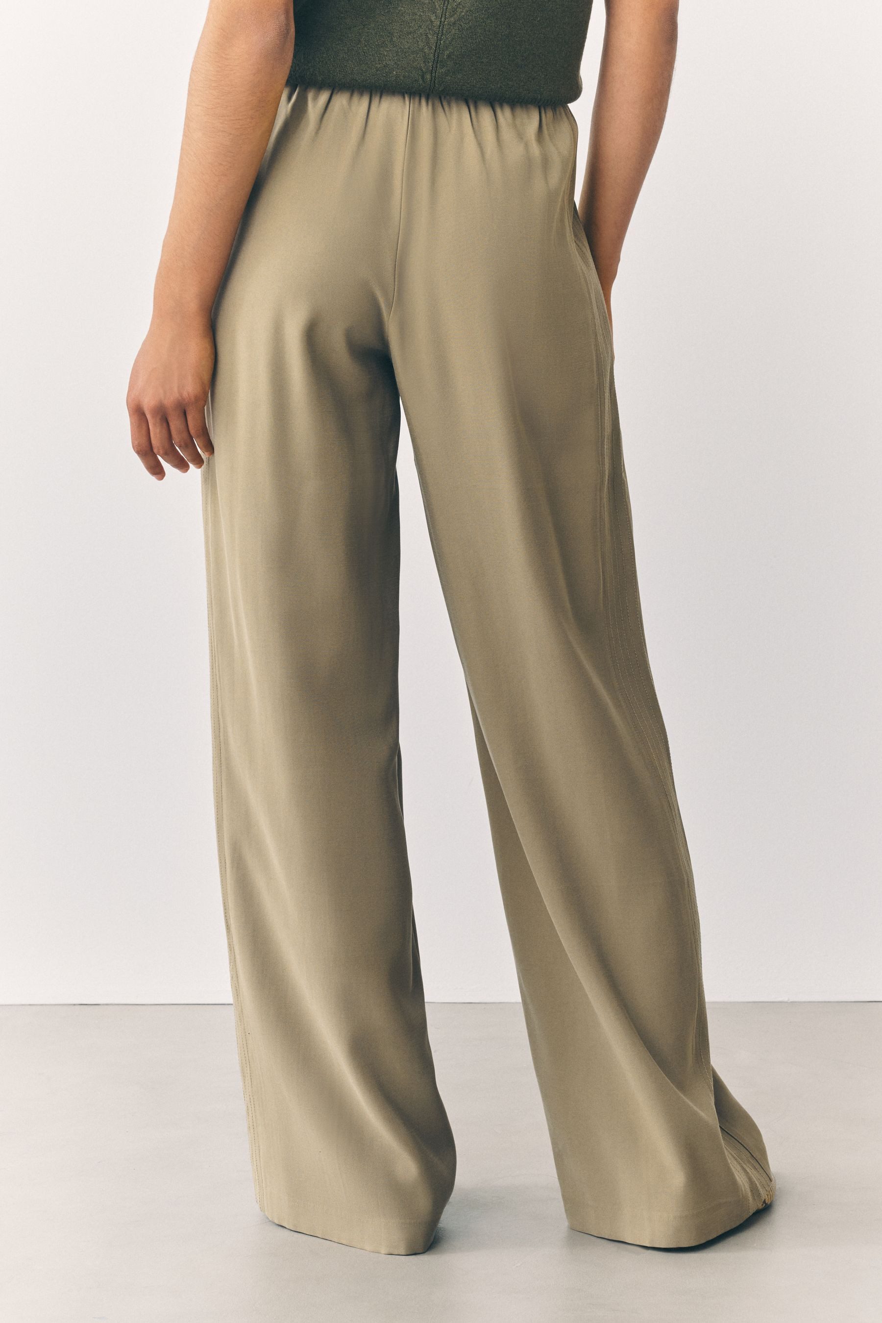 Next Palazzohose Hose mit weitem Bein und Seitennahe (1-tlg) günstig online kaufen