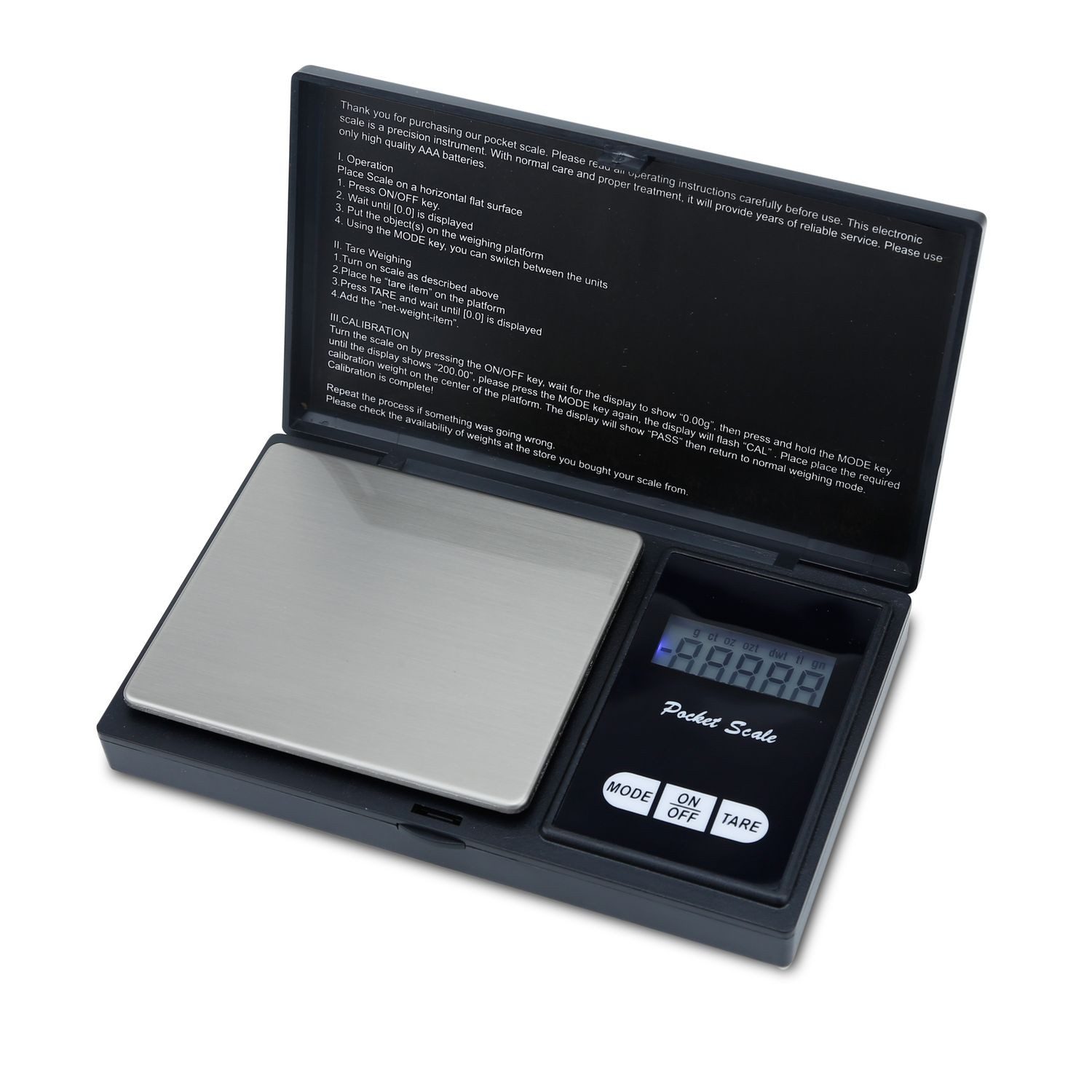 Intirilife Küchenwaage, (1-tlg., 1x Feinwaage), Feinwaage Taschenwaage mit Tara Funktion und LCD-Display
