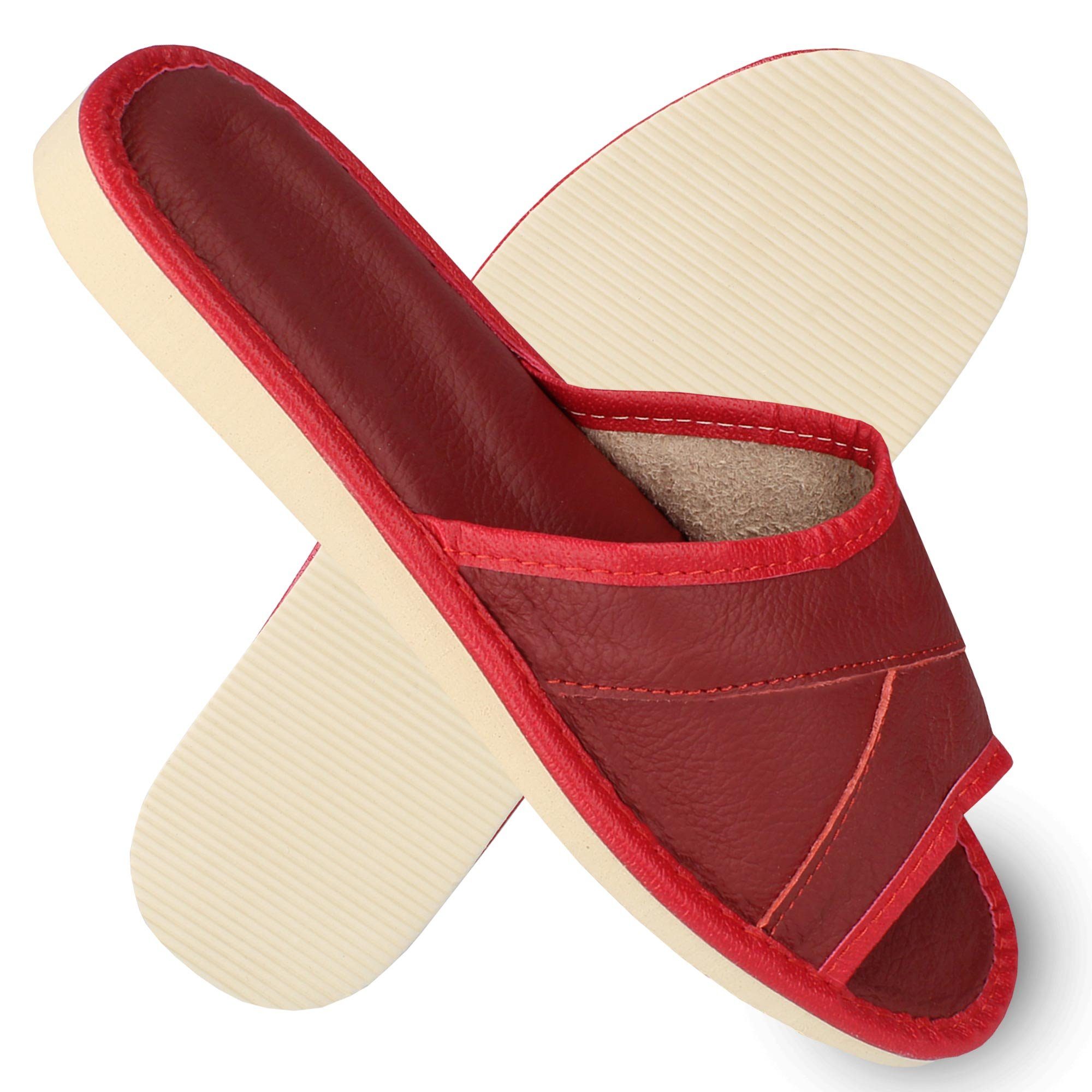 filsko Lourdes Damen Pantolette schwarz, rot, günstig online kaufen