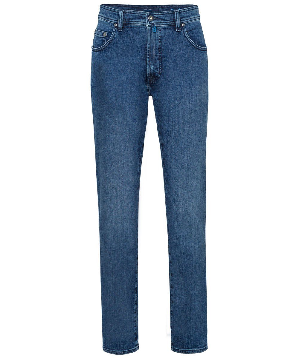 Pierre Cardin 5-Pocket-Jeans Dijon Stretch Comfort Denim Fit Used Blue Rivet Authentic Green