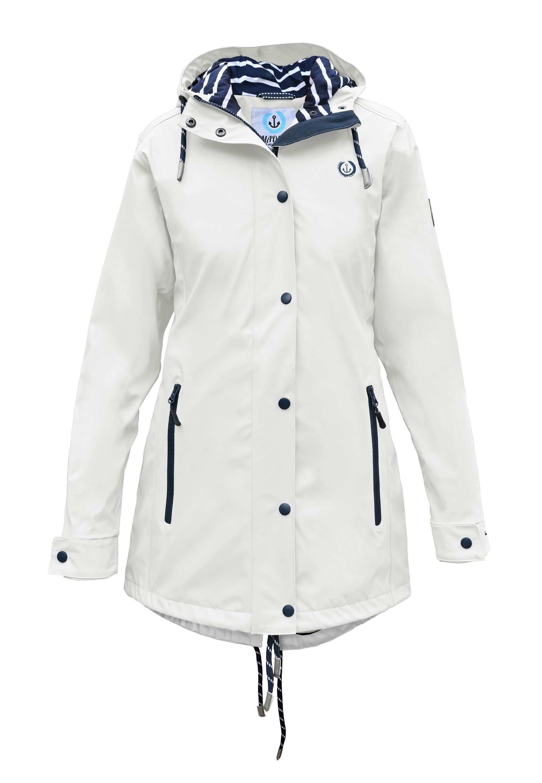 MADSea Regenjacke Friesennerz Weiß wasserdichter Regenmantel weiß maritim