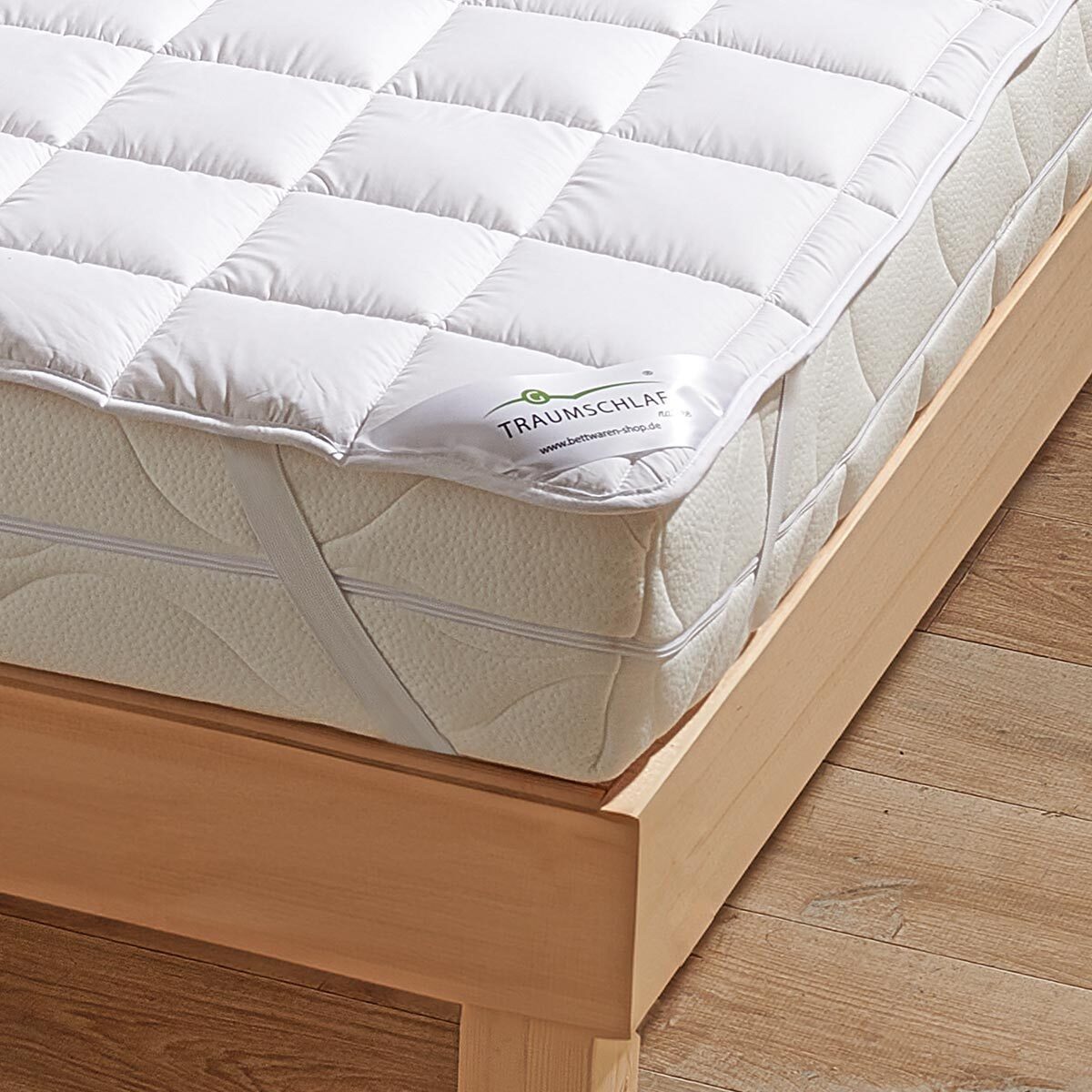 Matratzenschutzbezug Nature Schurwolle Matratzenauflage Topper TRAUMSCHLAF günstig online kaufen