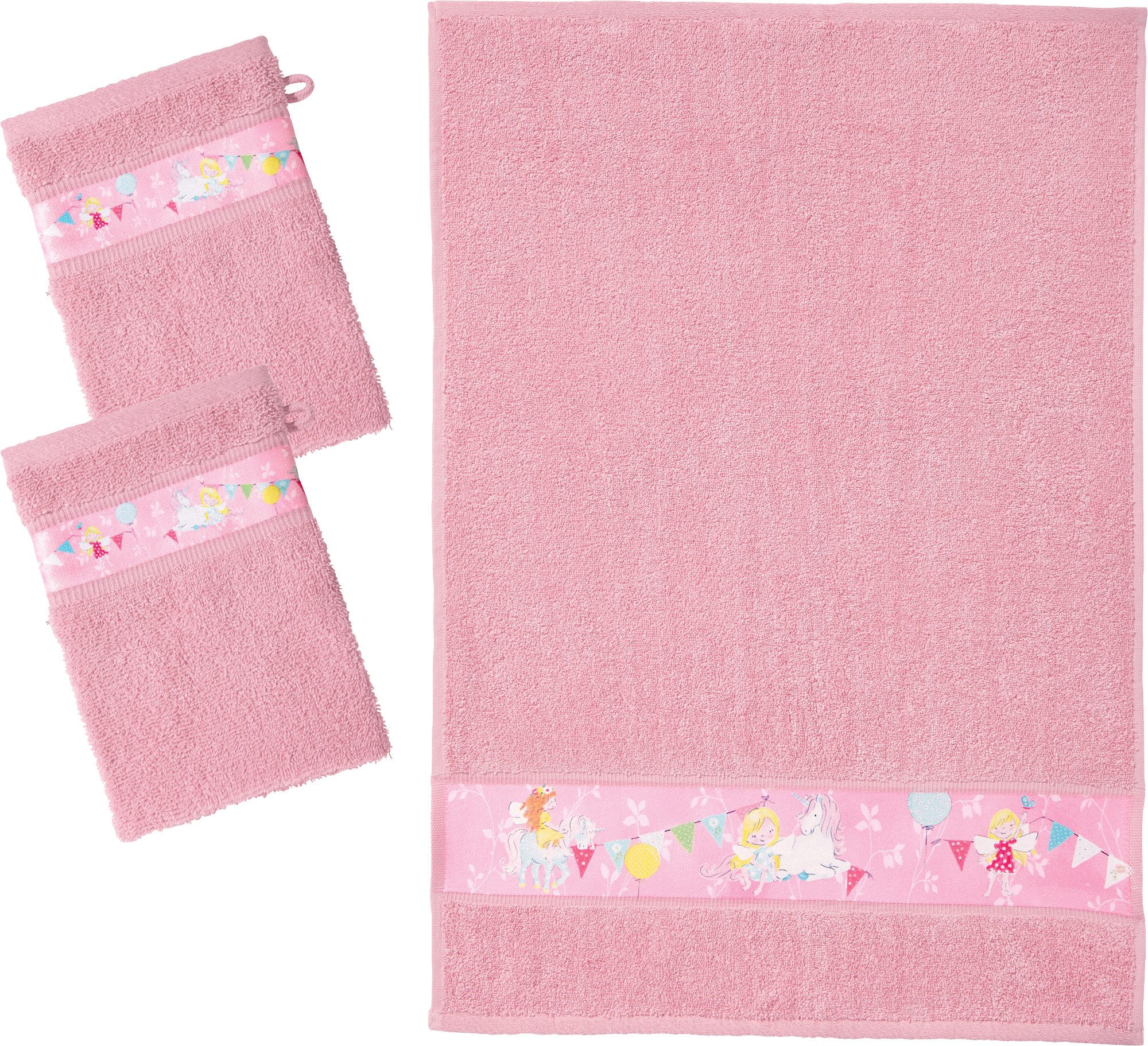 Erwin Müller Handtücher Kinder-Frottier-Set 3-teilig, Walk-Frottier Uni