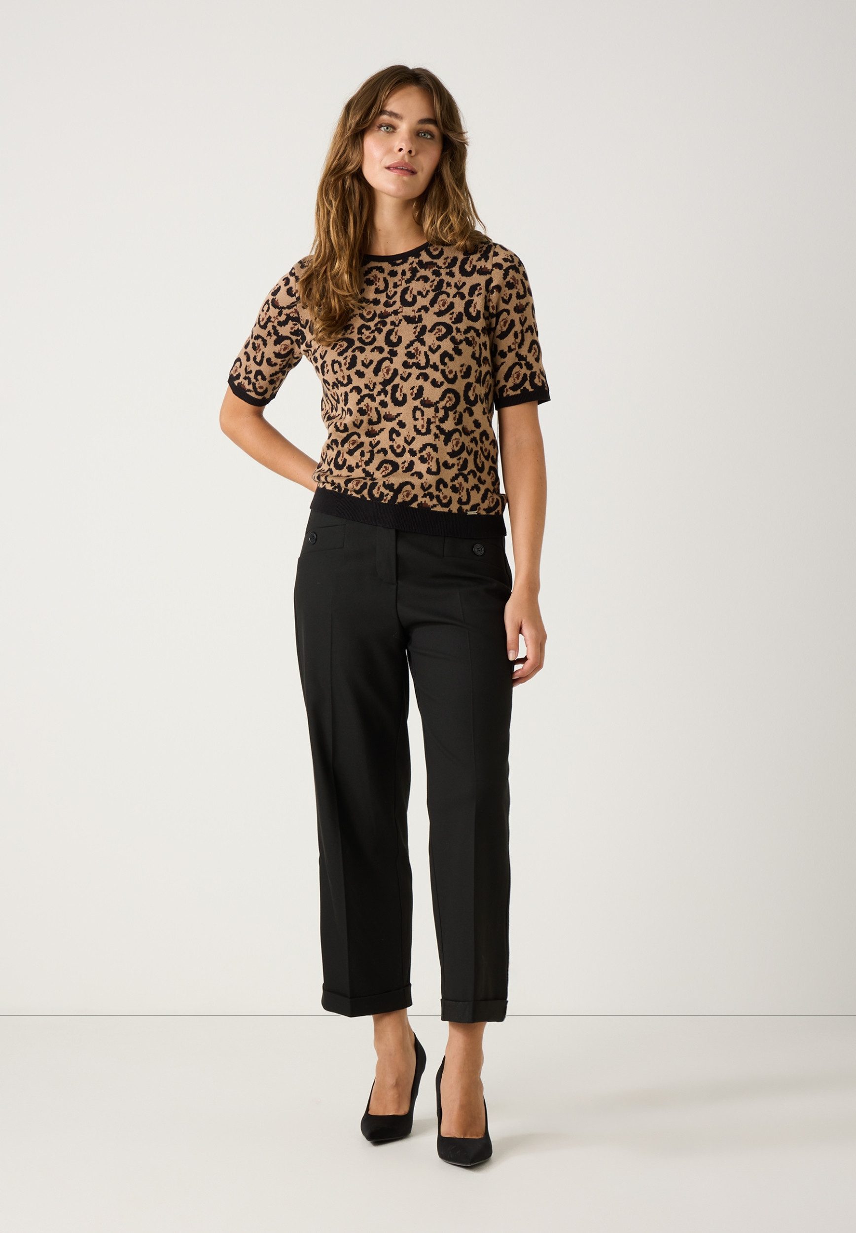 MORE&MORE Wollpullover Jaquard-Knit Pullover leo jacquard günstig online kaufen