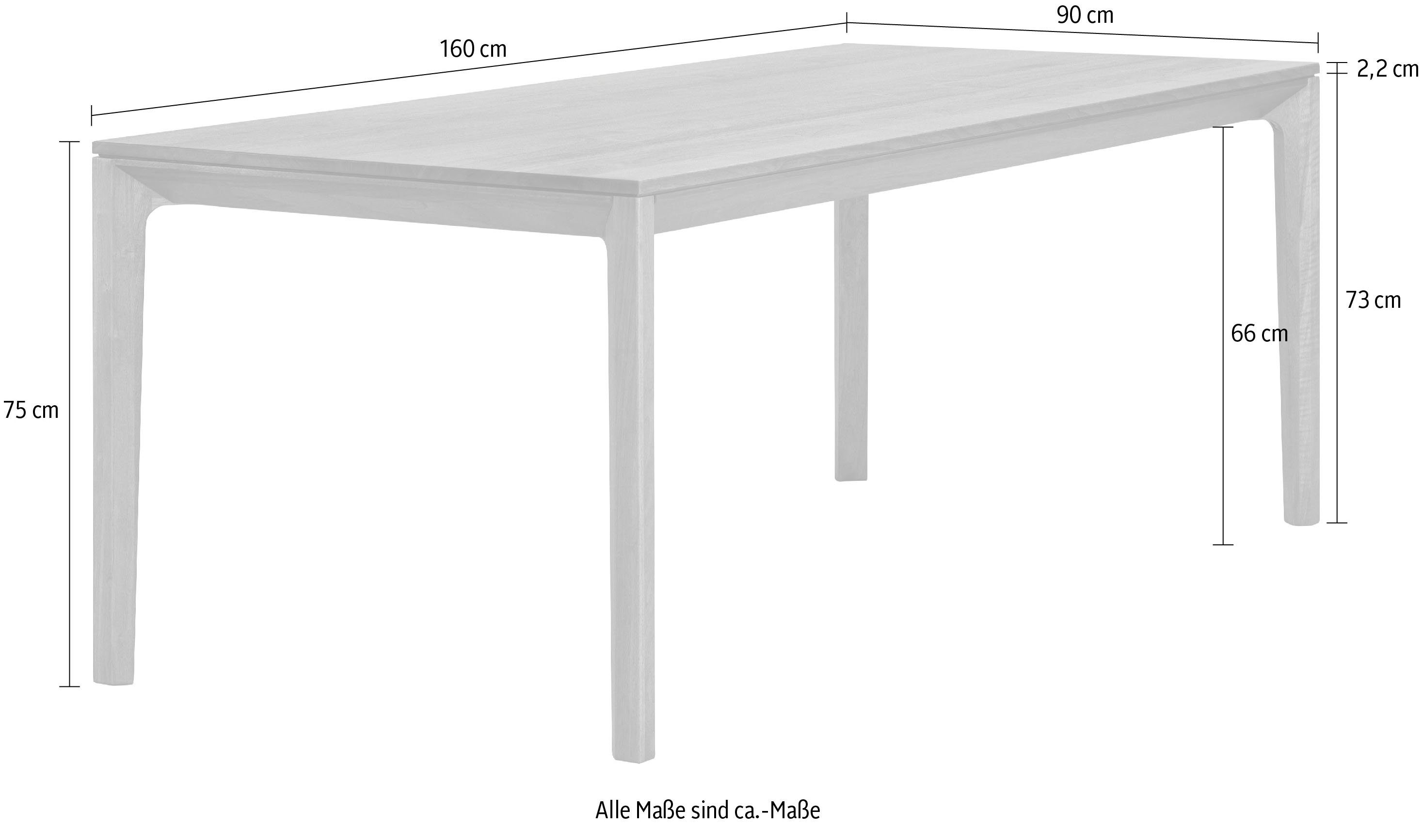 geölt hochwertiger nussbaum Design natur nussbaum natur in | extravagantes Esstisch (5-St), geölt whiteoak Qualität