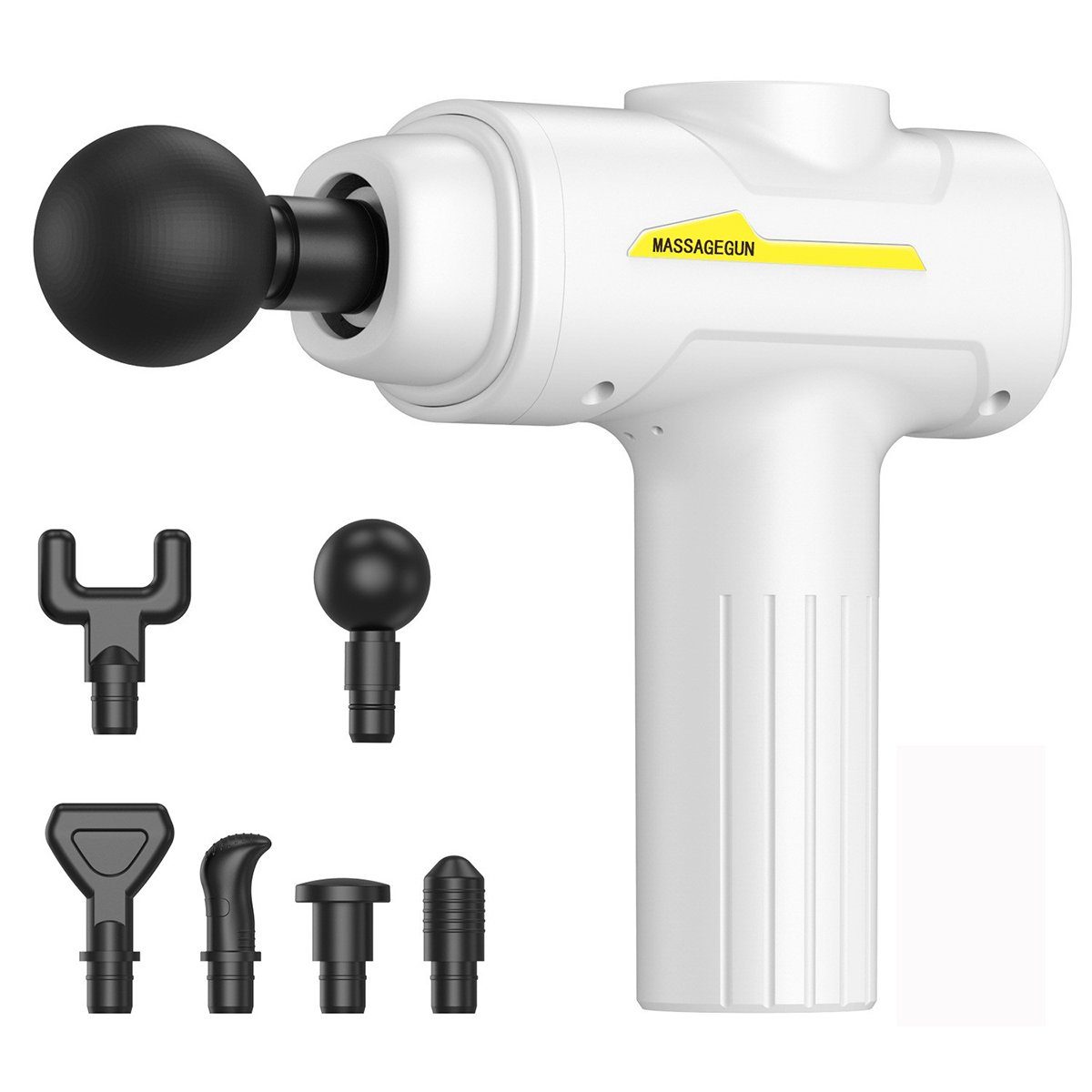 autolock Massagegerät Massagepistole mit 6 Massageköpfen Type-C Anschluss, Elektrisches Massage Gun 6Geschwindigkeiten Muskel Massagegerät