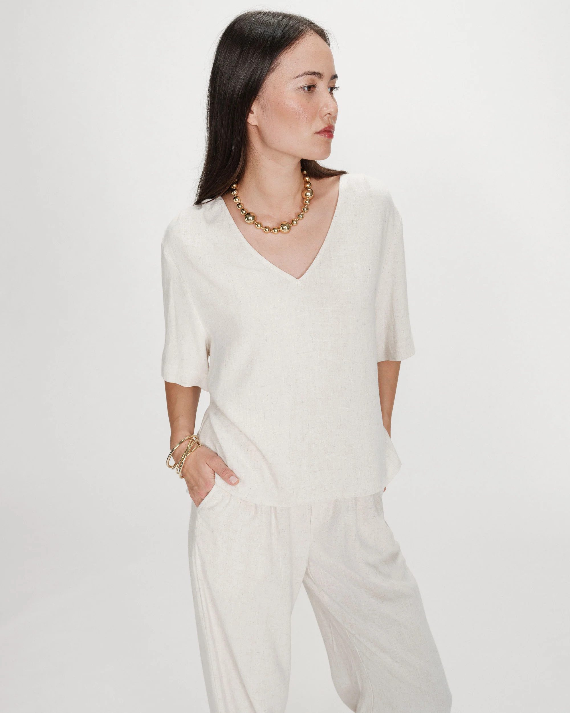 Grace & Mila Kurzarmbluse VIOLON - Bluse - Schlupfbluse - Blusenshirt