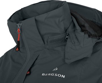 Bergson Outdoorjacke VALDIVIA Damen Rad-Regenjacke, Netzfutter, 12000 mm Wassersäule, Normalgrößen