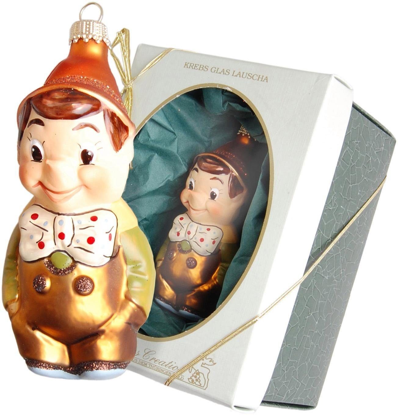 Krebs Glas Lauscha Christbaumschmuck Pinocchio, Weihnachtsdeko, Christbaumschmuck (1-tlg), mundgeblasen
