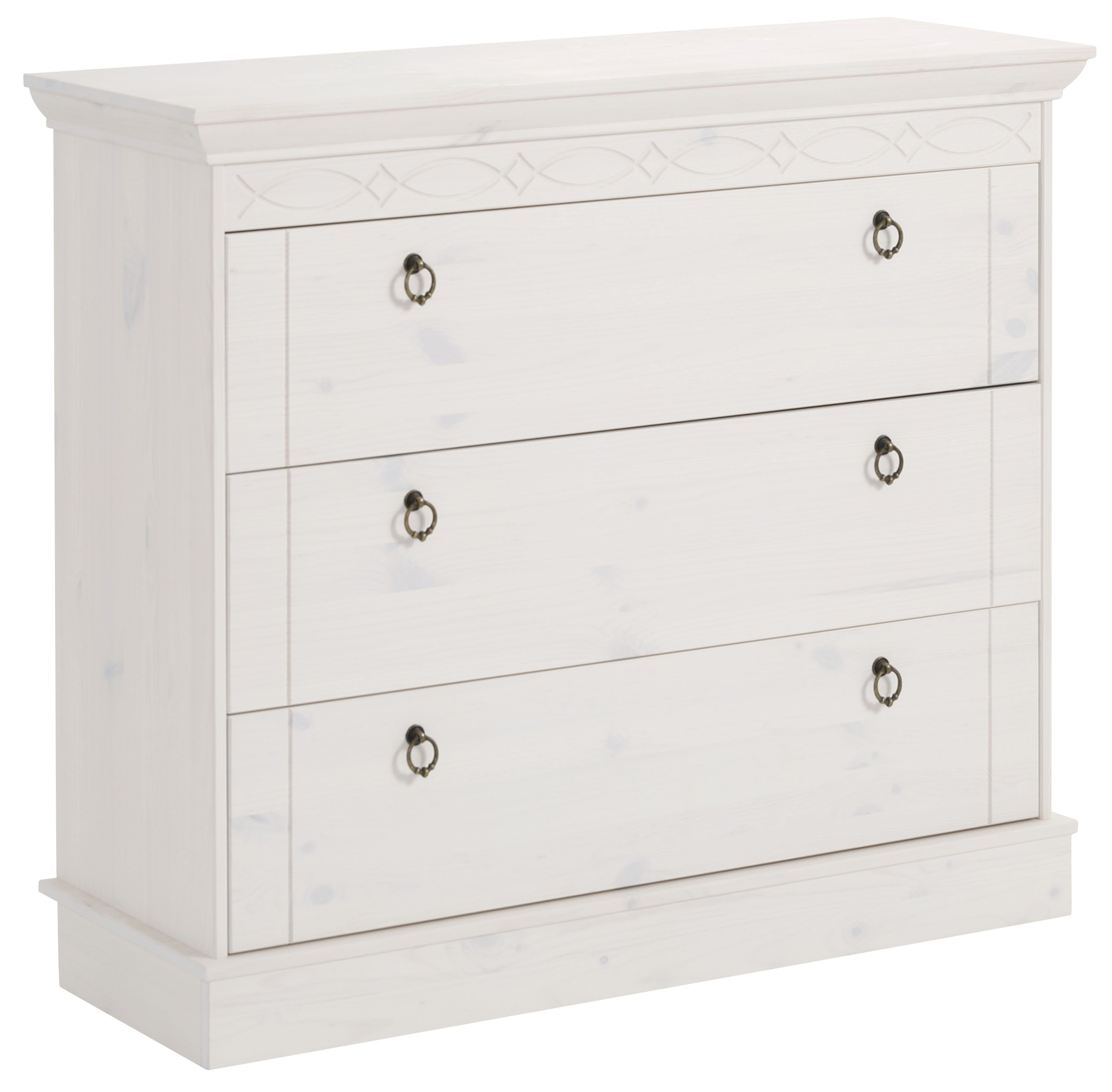 Home affaire Schubkastenkommode Indra, aus massiver Kiefer, mit 3 Schubladen, Breite: 100 cm