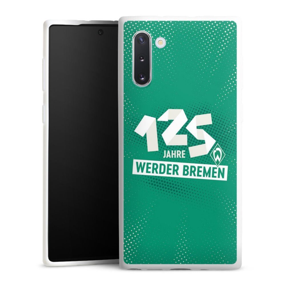 DeinDesign Handyhülle 125 Jahre Werder Bremen Offizielles Lizenzprodukt, Samsung Galaxy Note 10 Silikon Hülle Bumper Case Handy Schutzhülle