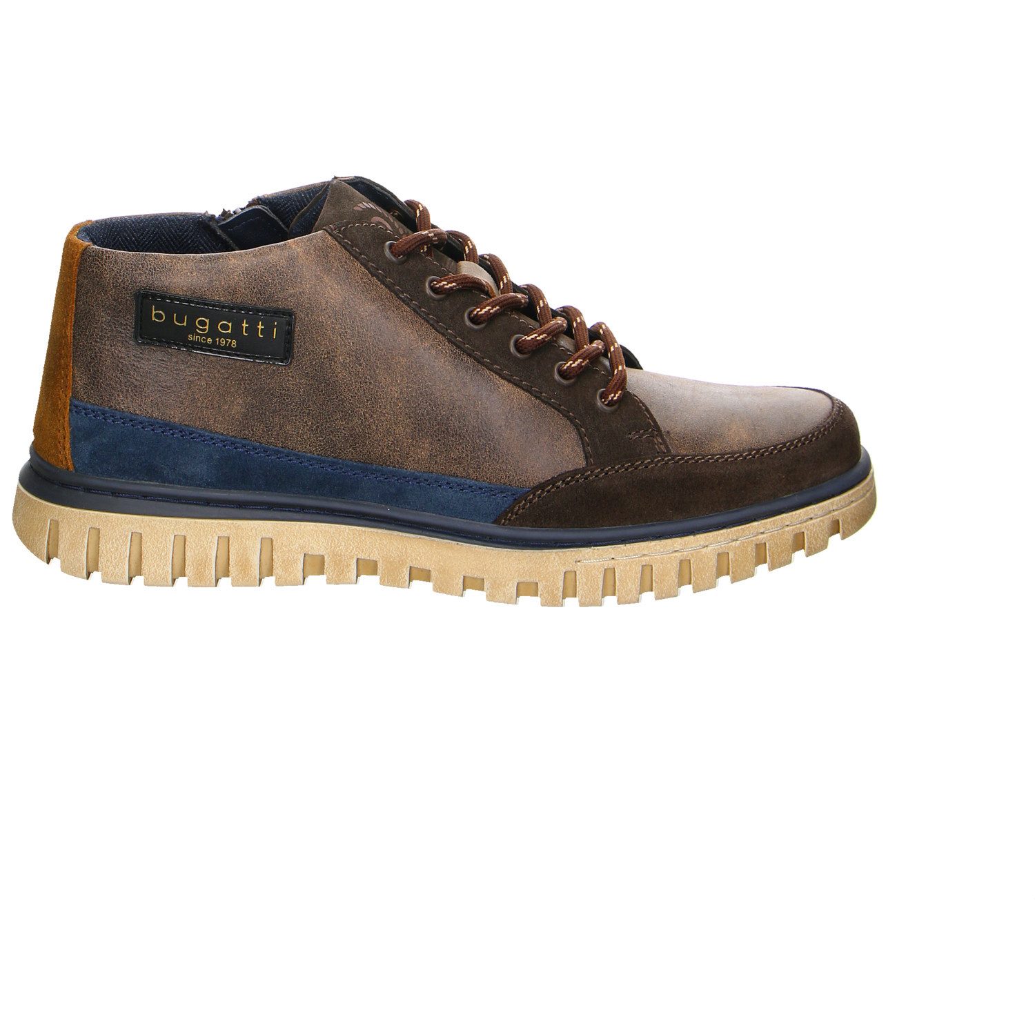 bugatti Bugatti 321atg321900-6100 Velour Schnürstiefel braun Chelseaboots