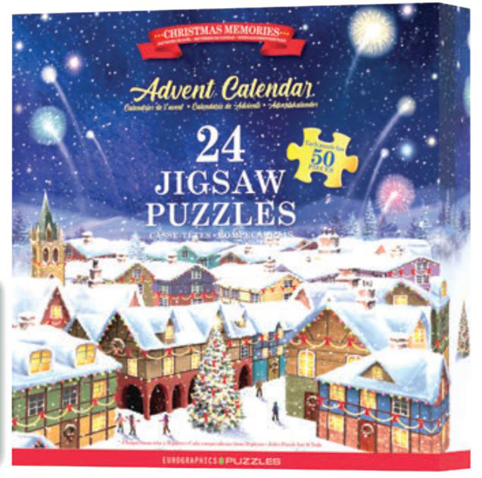 empireposter Adventskalender Christmas (50-tlg) x Memories 50 Puzzle Teile 24 Weihnachtspuzzle - 