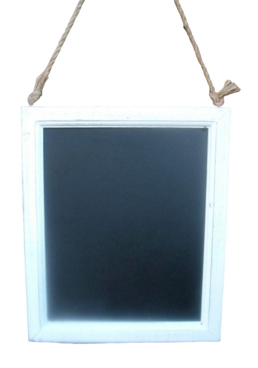 Deko-Impression Wandtafel Wandtafel, Kreidetafel, Schreibtafel, Holzrahmen, weiss, Landhaus, (1-tlg)