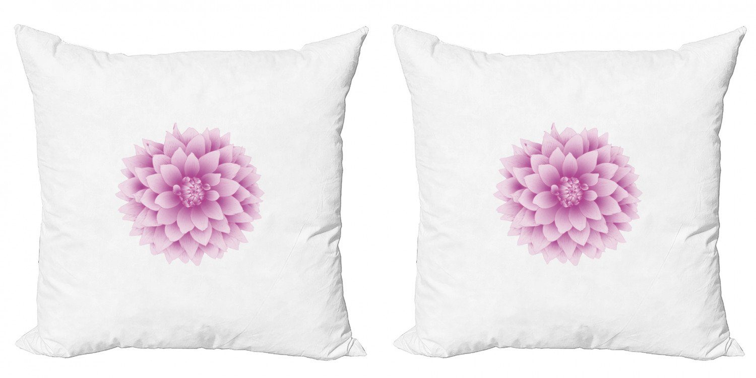 Kissenbezüge Modern Accent Doppelseitiger Dahlia Abakuhaus Dahlie Magenta mit Digitaldruck, Stück), (2 Lila