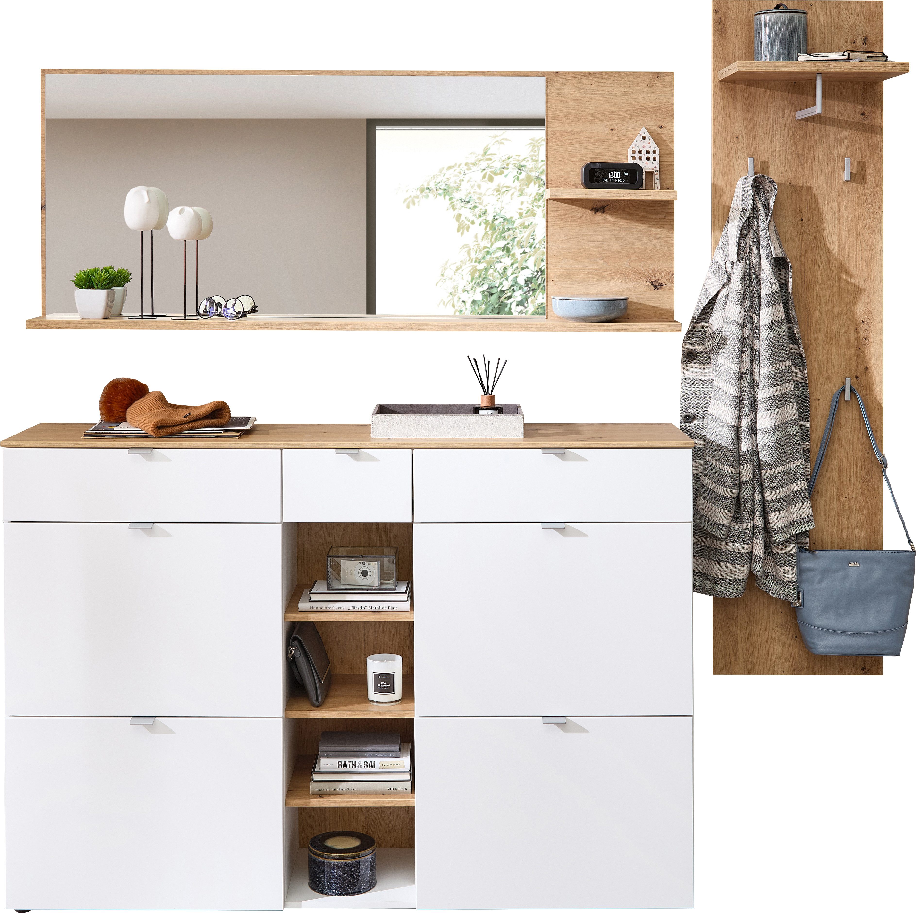 Innostyle Garderoben-Set Bari Garderobenprogarmm, BxHxT 208x202x38 cm, (Set, 3-St), Besteht aus 3 Typen