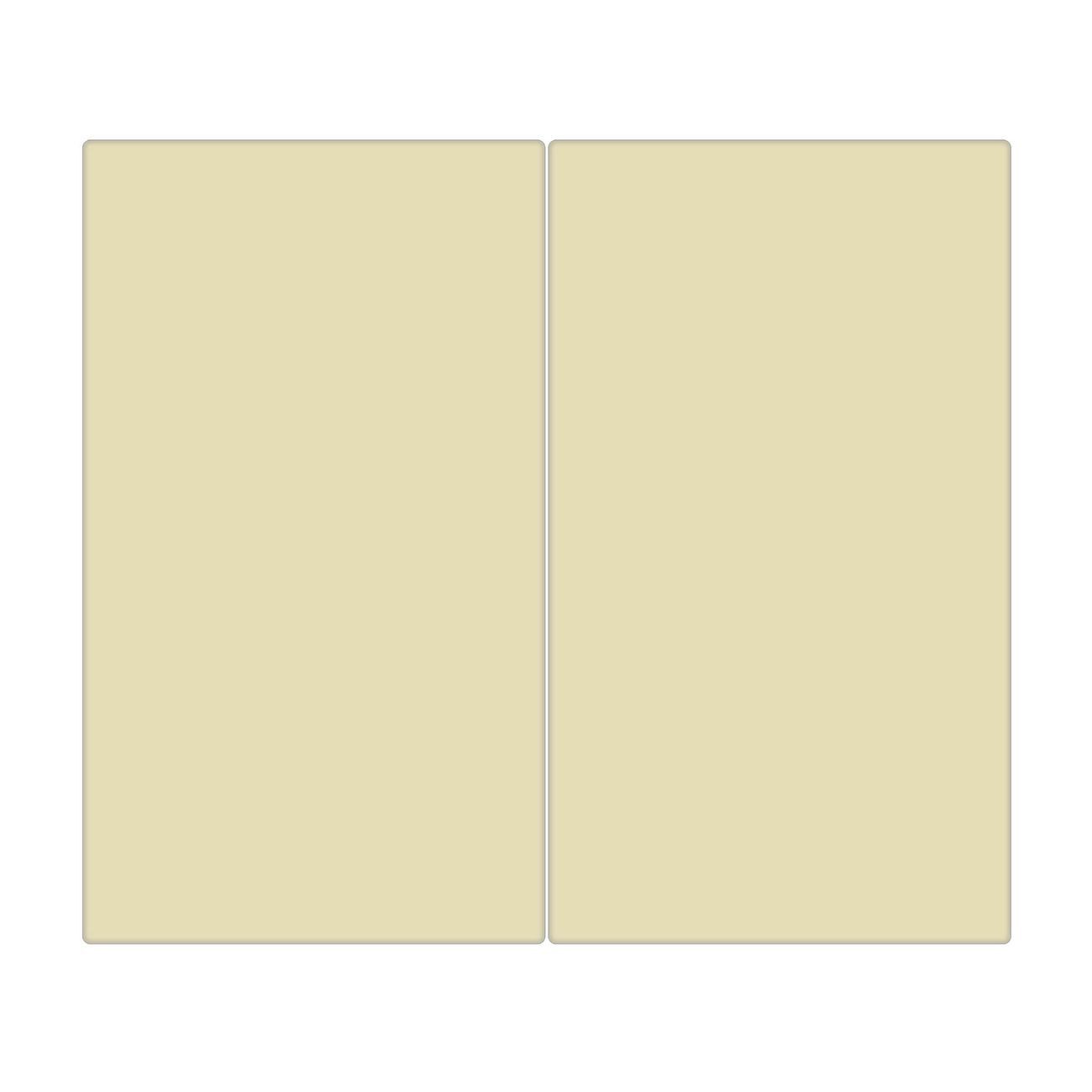 banjado Herd-Abdeckplatte zweiteilig aus Glas mit Motiv Beige, (gehärtet, 2 tlg., inkl. selbstklebende Gummifüßchen)