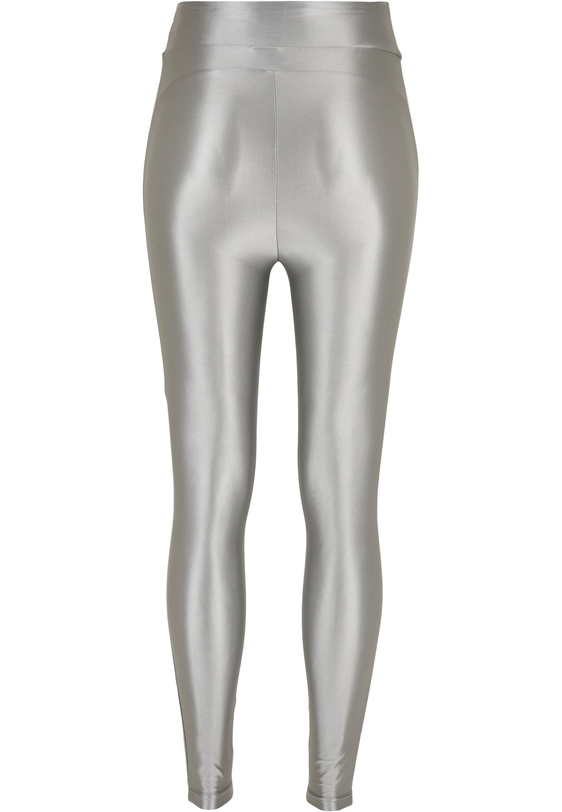 Leggings darksilver Shiny Highwaist (1-tlg) Leggings URBAN Damen CLASSICS Metallic Ladies